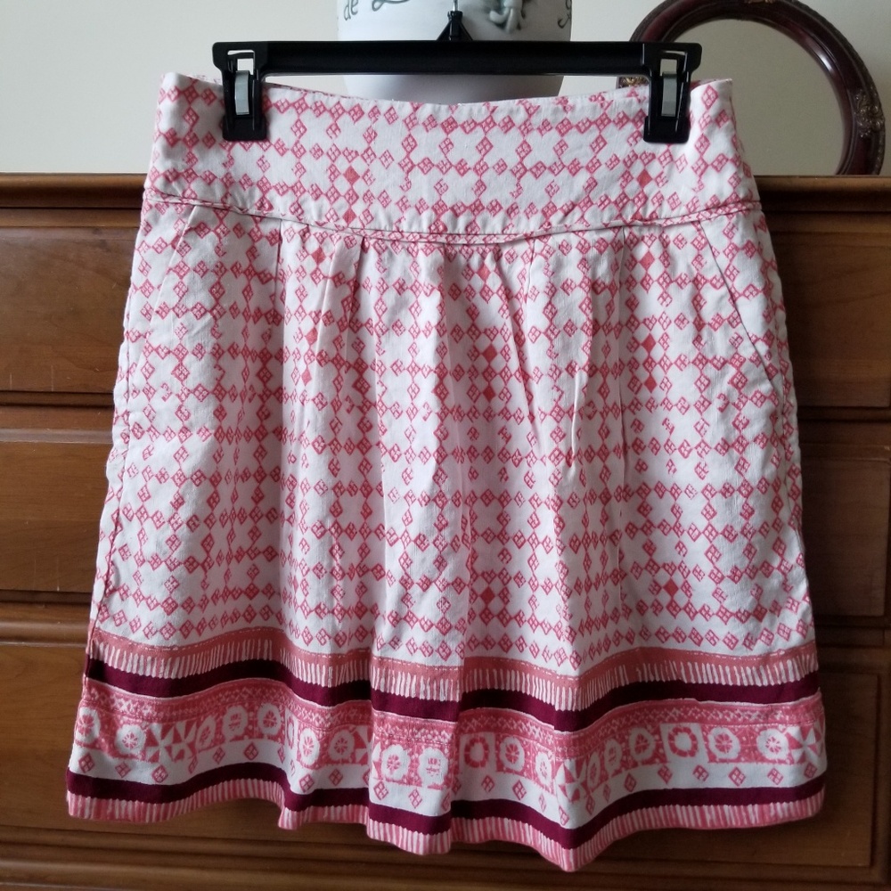 Ann Taylor Loft Linen blend pink skirt size 4